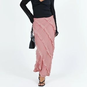 Princess Polly Mullins Bias Cut Maxi Skirt - Pink